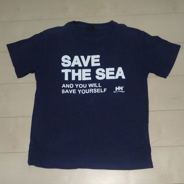 HELLY HANSEN Tシャツ SAVE THE SEA ネイビー