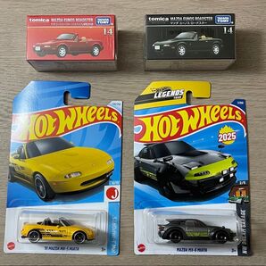 4台 ホットウィール マツダ MX-5 MIATA NA ユーノス ロードスター トミカ プレミアム ミニカー 希少 レア まとめ