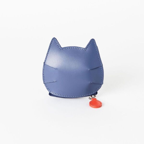 【新品未使用】ヤーキYAHKI キャット ポーチ 猫ねこ レザー コインケース