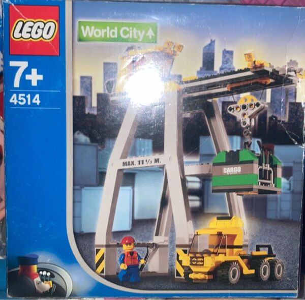 LEGO World City 4514 レゴ カーゴクレーン 箱痛みあり