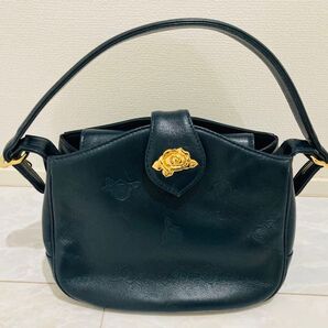ウンガロ 牛革 2 way ショルダー ハンド バッグ ヴィンテージ