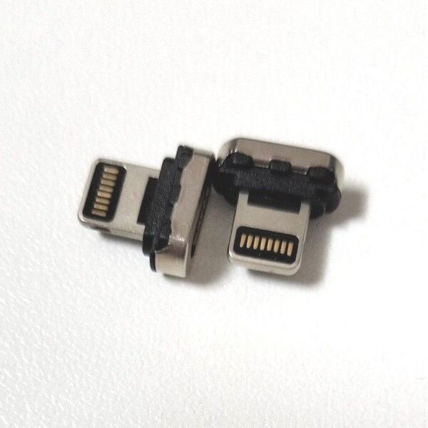 マグネットUSB充電ケーブル専用プラグ Lightning 2個 5pin(両面10pin)