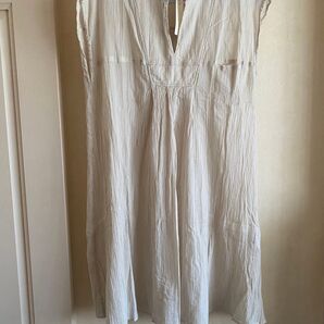 samansamos2 blue 新品 キーネックタックチュニック フリー