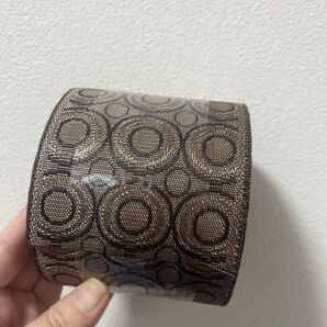 リング柄 ブラウン×黒 人気 畳縁 ハンドメイド 畳のヘリ