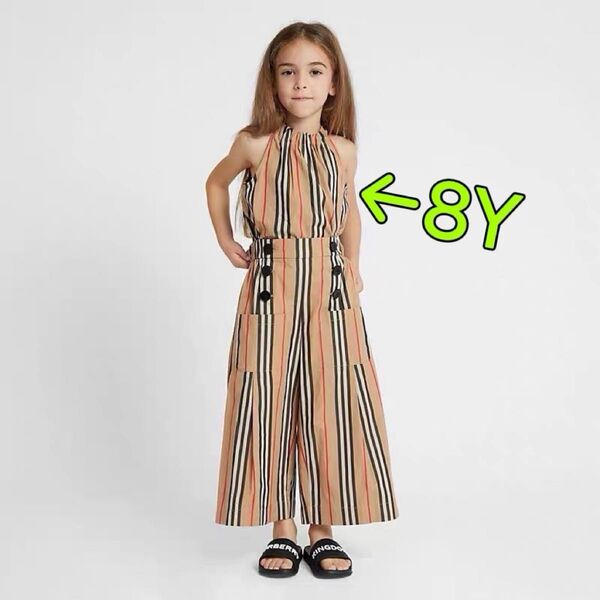 バーバリー チルドレン ストライプ トップス 肩出し ベスト 8Y
