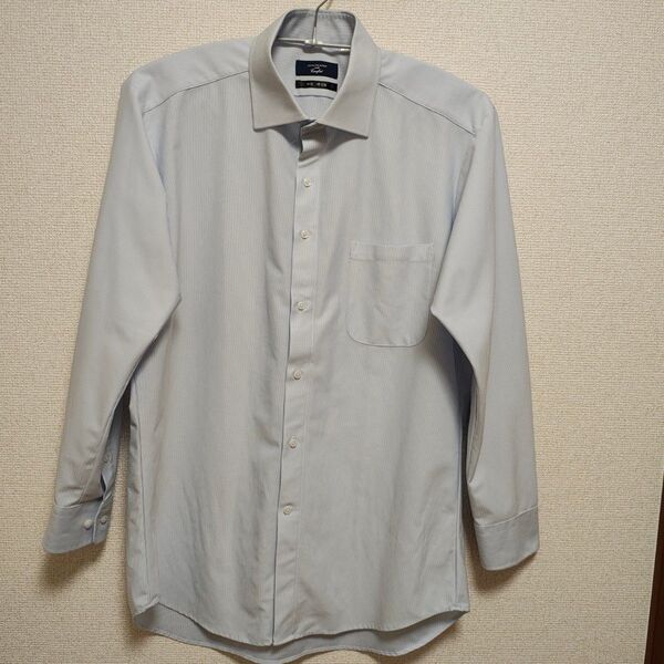 JOHN PEARSE comfort navy コナカ 長袖 ワイシャツ ワイドカラー ノーアイロン ストレッチ 41-82