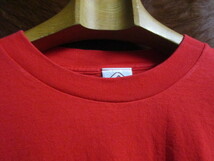 90s USA製 ピーク PEAK 赤 レッド ラバー プリント 半袖 Tシャツ L_画像3