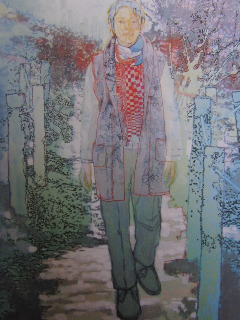 吉村义弘, [过去的日子], 来自一本罕见的装框艺术书, 良好的条件, 全新带框, 日本画家, 含邮费, 绘画, 油画, 肖像