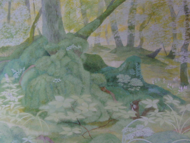 Yoshiko Inokuma, [Poésie de la forêt], Provenant d'une rare collection d'art encadrant, En bonne condition, Nouveau cadre inclus, peintre japonais, frais de port inclus, Peinture, Peinture à l'huile, Nature, Peinture de paysage