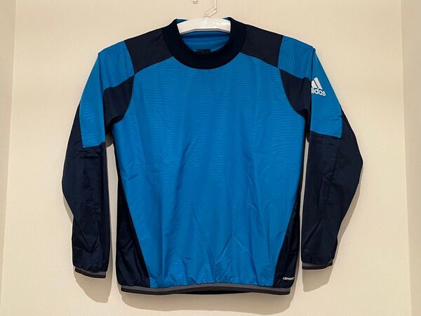 adidas 長袖 ピステ(140サイズ)ネイビー サッカー トレーニングウェア プルオーバー ウインドブレーカー