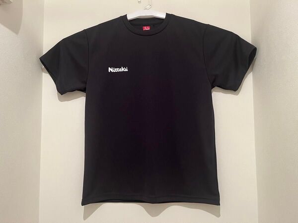 ニッタク 卓球 トレーニングウェア(Oサイズ)半袖 Tシャツ ブラック