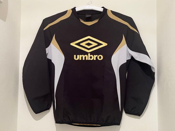 アンブロ 長袖 サッカー トレーニングウェア(Mサイズ)ブラック×ホワイト×ゴールド UMBRO
