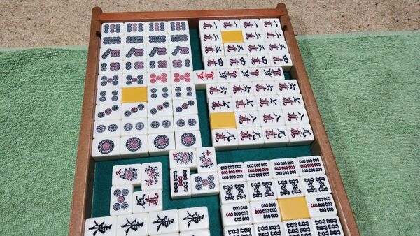 麻雀牌 まーじゃんぱい 赤牌有り 点棒 一括 セット 麻雀牌一式セット マージャンパイ 点数棒 麻雀一式セット 赤牌入り
