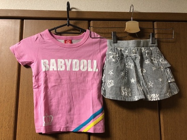 【 BABYDOLL 】 ベビードール キッズ Tシャツ スカート セット 110 ピンク