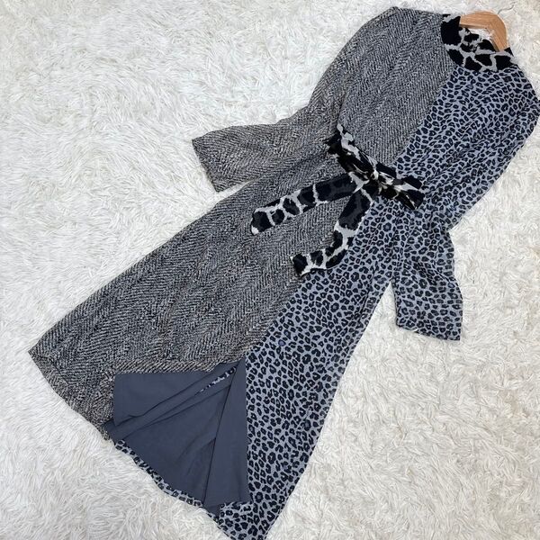 【美品】Ren Derhy ルネデリー ロング レオパード柄 ワンピース M
