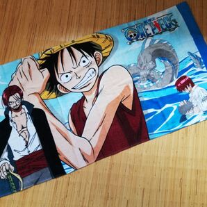 ☆評価1000記念セール☆ワンピース ONE PIECE ルフィ シャンクス 綿100% ブルー 新品未使用 バスタオル