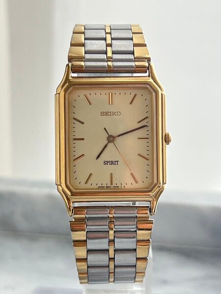 【電池交換済み】希少 SEIKO SPIRIT コンビ 5BAR 腕時計 クオーツ
