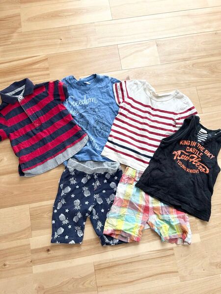 子供服 90cm キッズ Tシャツ ハーフパンツ トップス 半袖 夏物 セット 男の子