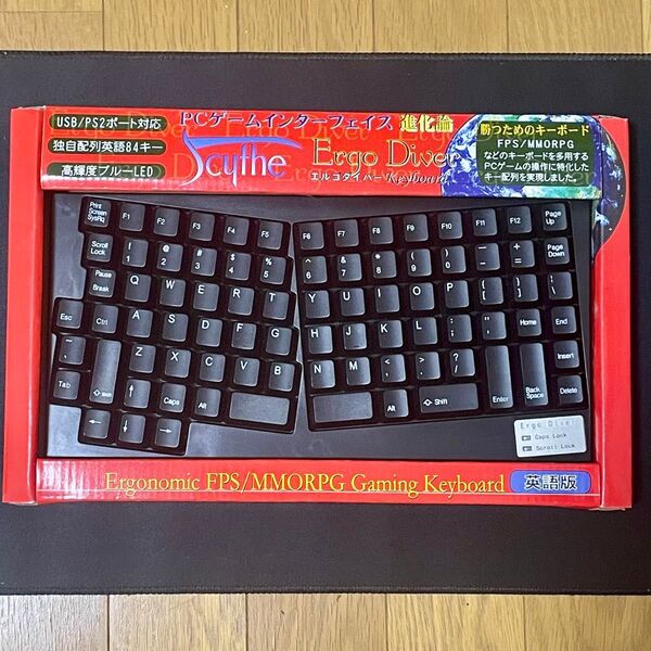 【ジャンク品】Scythe Ergo Diver エルゴノミクス ゲーミングキーボード 英語配列