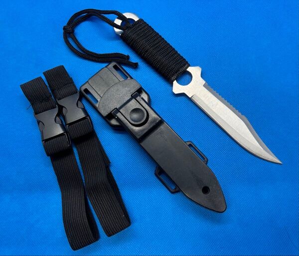 合法 水中銃手銛魚突き フィッシング スピアフィッシング用 ナイフ ブラック