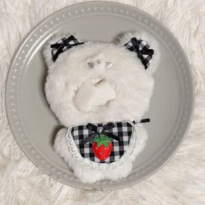 ハンドメイド にじぱぺっと くま 着ぐるみ 10cm ぬい服 ぬい活