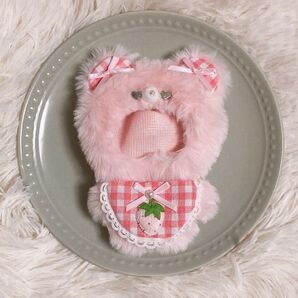 ハンドメイド にじぱぺっと くま 着ぐるみ 10cm ぬい服 ぬい活