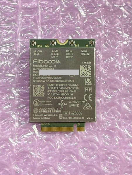 Fibocom L860-GL-16 LTE WWANカード