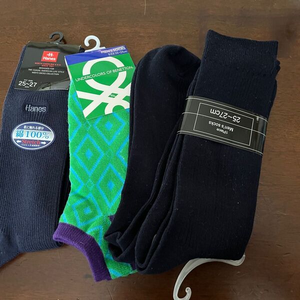 Hanes BENETTON メンズソックス 4点セット
