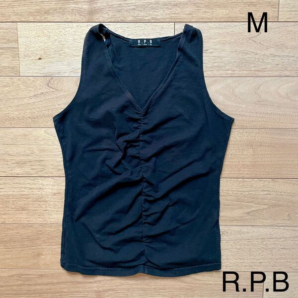R.P.B タンクトップ Vネック M ブラック