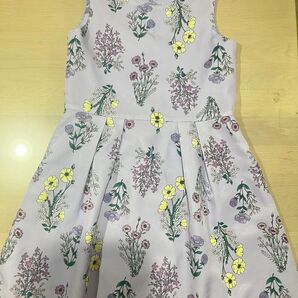 petit main 花柄ワンピース パープル 130cm