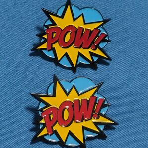 POW! パウ! ポウ! 効果音 アメコミ ピンバッチ2個セット