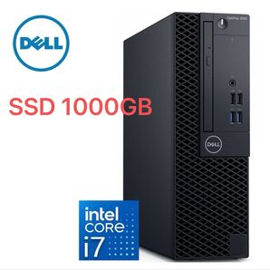 最強 DELL 3060SFF 第8世代 Core i7 -8700 メモリ16GB /SSD 1TB /2021Office