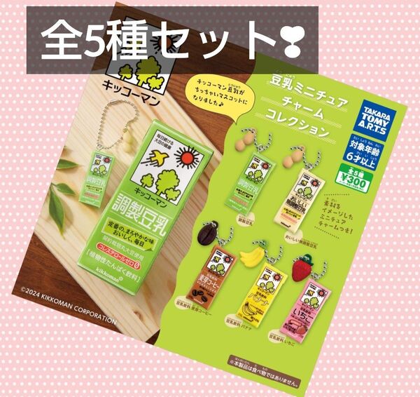 キッコーマン豆乳 豆乳ミニチュアチャームコレクション コンプリート ガチャ