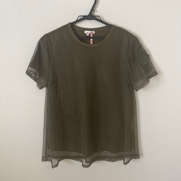 MONCLER モンクレール メッシュ Tシャツ カットソー カーキ