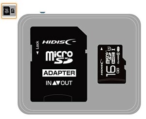 HIDISC microSDHC CARD 16GB CLASS10 UHS-1 SD ADAPTER WITH CASE HDMCSDH16GCL10UIJPZ NO3
