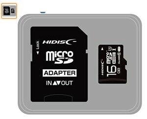 HIDISC microSDHC CARD 16GB CLASS10 UHS-1 SD ADAPTER WITH CASE HDMCSDH16GCL10UIJPZ NO4