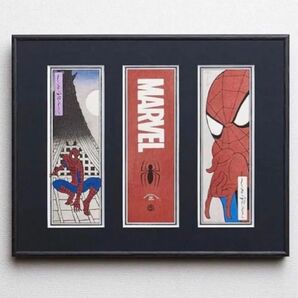 『限定』浮世絵の3点セット『蜘蛛男・月下芳流閣之図」「蜘蛛男大首絵」「MARVELロゴ」の3作品セット