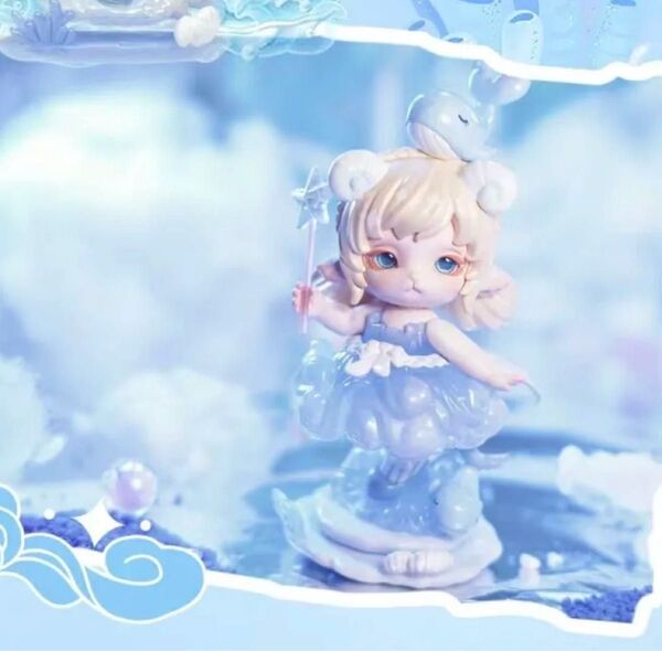 MiMiA 水の秘境シリーズ クジラちゃん フィギュア 可愛 回すできる 置物