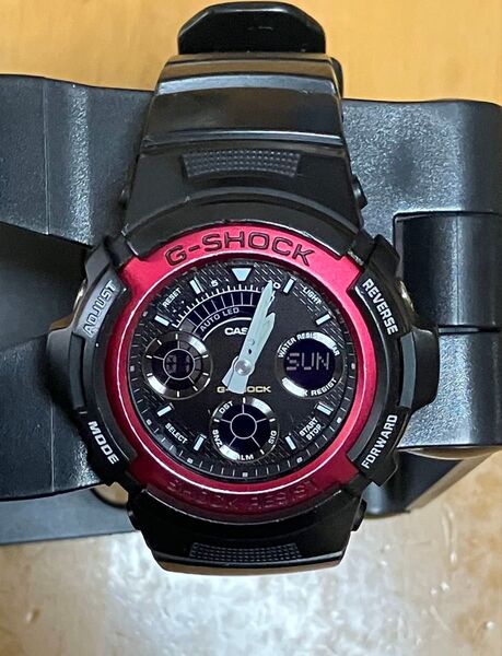 稼働品 CASIO カシオ G-SHOCK Gショック AW-590-4A 4778 デジアナ 赤