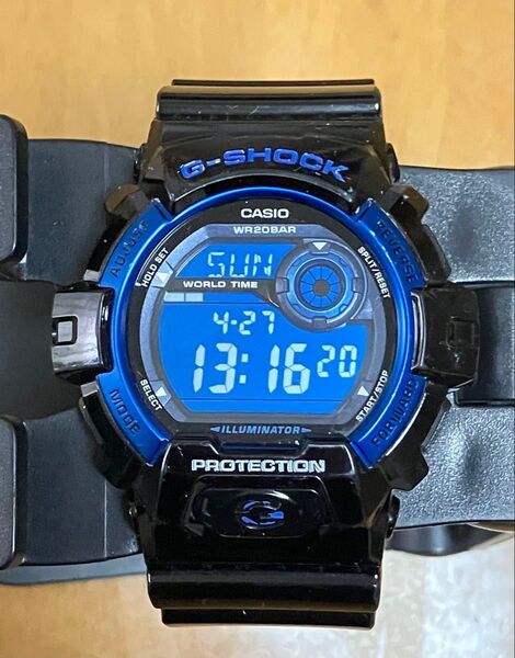 稼働品 CASIO カシオ G-SHOCK Gショック G-8900A-1JF LEDライト 電池交換済み ブルー