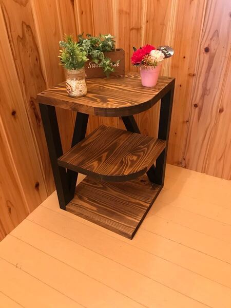 ハンドメイド 木製カフェテーブル