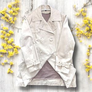 《送料無料》無印良品 トレンチコート ショートコート ライナー付き 小柄な方 袖丈注意!