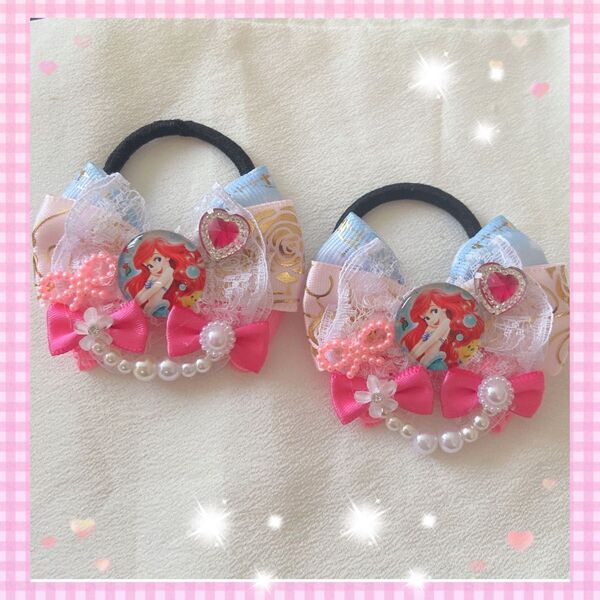 リボンヘアゴム2個セット☆彡