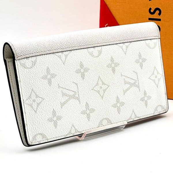 【極美品】ルイヴィトン タイガラマ ポルトフォイユ ブラザ 長財布 LOUIS VUITTON モノグラム ホワイト 白 二つ折り