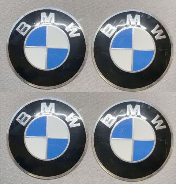 【新品】 BMW ラウンド エンブレム 70mm 4枚セットタンク ボディ ホイール 等へ