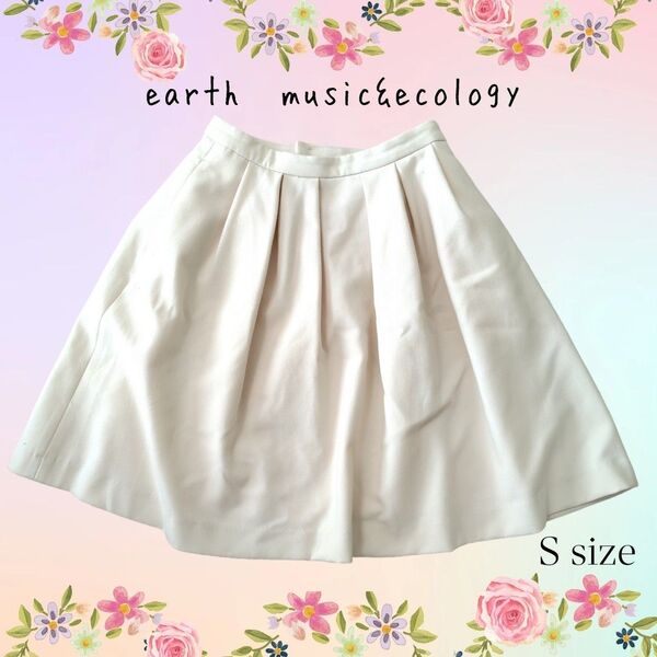 【earth music&ecology】フレアスカート オフホワイト S