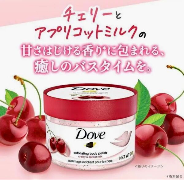 ダヴ クリーミースクラブ 「チェリー&アプリコットミルク 」298g Dove 【3個セット】