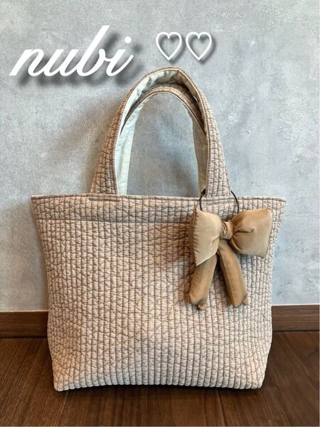 nubi ヌビバッグ トートバッグ ハンドメイド チャーム付き