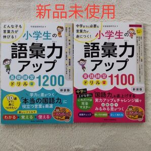新品 未使用 小学生の語彙力アップ 基礎練習ドリル1200&実践練習ドリル1100 新装版 (まなぶっく) 学習国語研究会/著