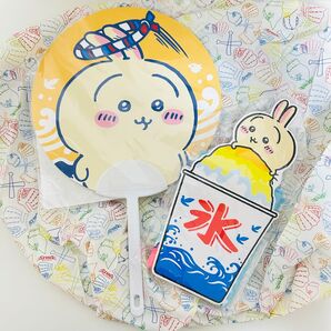 新品2点 ちいかわ イトーヨーカドー かき氷ハンドタオル うさぎ うちわ